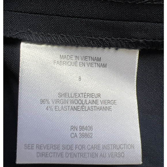 Theory Pencil Skirt Women 8 Blue Joanie Wool Blend Back Zip Unlined Classic Work - Picture 4 of 11